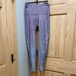 Peloton Leggings - Purple and Pink Print